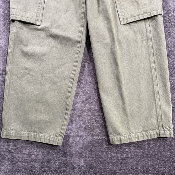 J Crew Relaxed Cargo Pants Women's Size 28 Green Tapered Heavy Weigh Twill BW526 - Picture 13 of 16